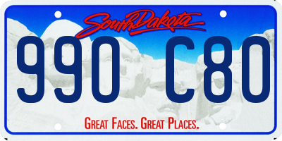 SD license plate 99OC80