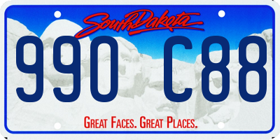 SD license plate 99OC88