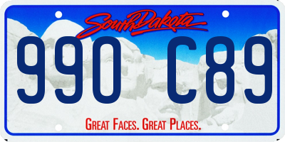 SD license plate 99OC89