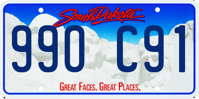 SD license plate 99OC91