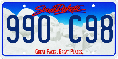 SD license plate 99OC98