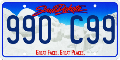 SD license plate 99OC99