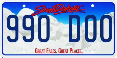 SD license plate 99OD00