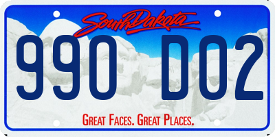 SD license plate 99OD02