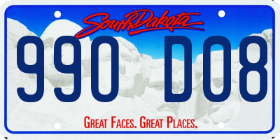 SD license plate 99OD08