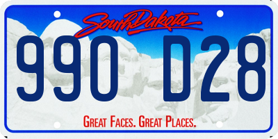 SD license plate 99OD28