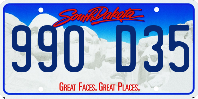 SD license plate 99OD35