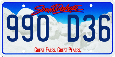 SD license plate 99OD36