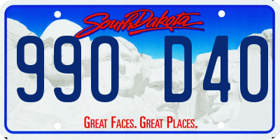 SD license plate 99OD40