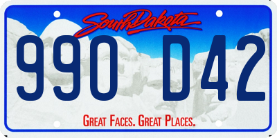 SD license plate 99OD42