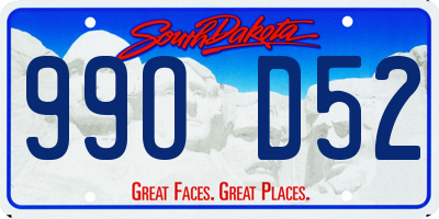SD license plate 99OD52