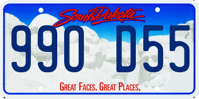 SD license plate 99OD55
