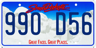SD license plate 99OD56