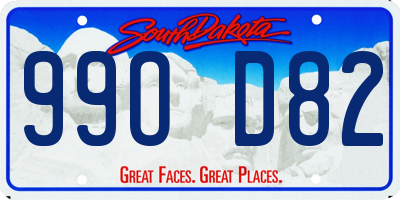SD license plate 99OD82
