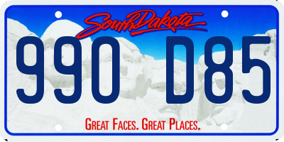 SD license plate 99OD85