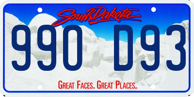 SD license plate 99OD93