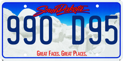 SD license plate 99OD95