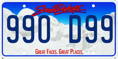 SD license plate 99OD99