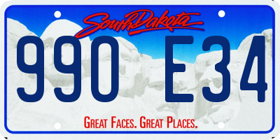 SD license plate 99OE34