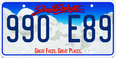 SD license plate 99OE89