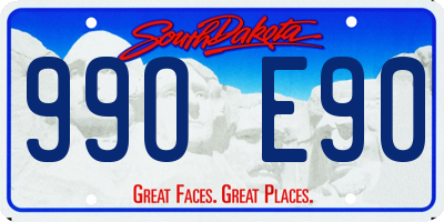 SD license plate 99OE90