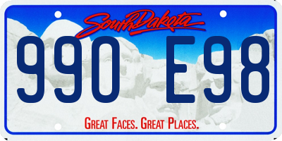 SD license plate 99OE98