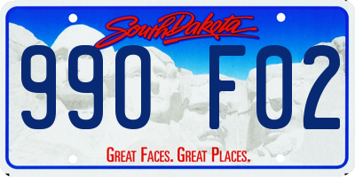 SD license plate 99OF02