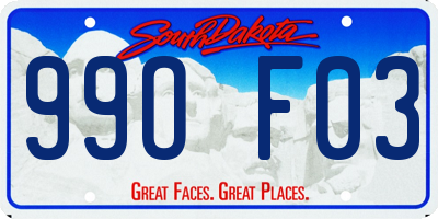 SD license plate 99OF03