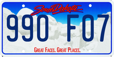 SD license plate 99OF07