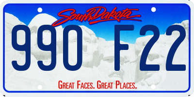 SD license plate 99OF22