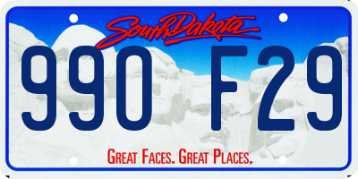 SD license plate 99OF29