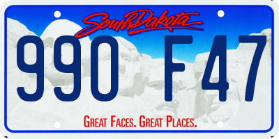 SD license plate 99OF47