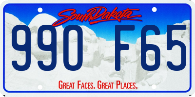 SD license plate 99OF65