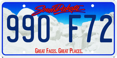 SD license plate 99OF72