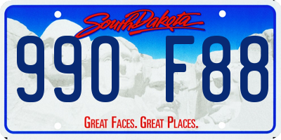 SD license plate 99OF88