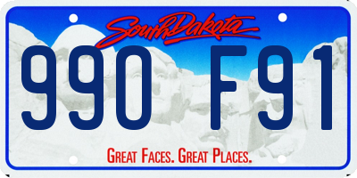 SD license plate 99OF91