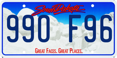 SD license plate 99OF96