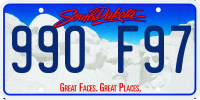 SD license plate 99OF97