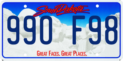 SD license plate 99OF98