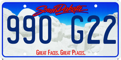 SD license plate 99OG22