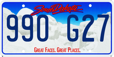 SD license plate 99OG27