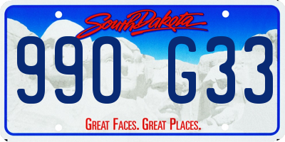 SD license plate 99OG33
