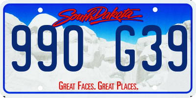SD license plate 99OG39