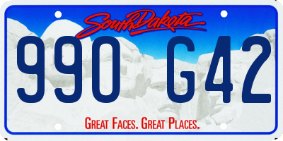 SD license plate 99OG42