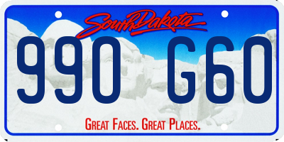 SD license plate 99OG60