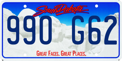 SD license plate 99OG62