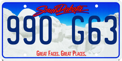 SD license plate 99OG63