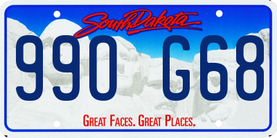 SD license plate 99OG68