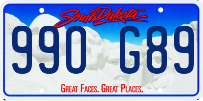 SD license plate 99OG89