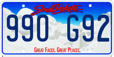 SD license plate 99OG92